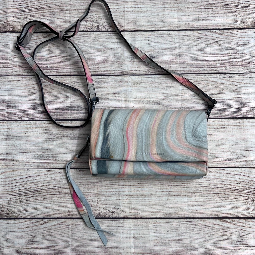 Aimee Kestenberg Bali Wallet Pink and Gray Crossbody Sahara Bag‎